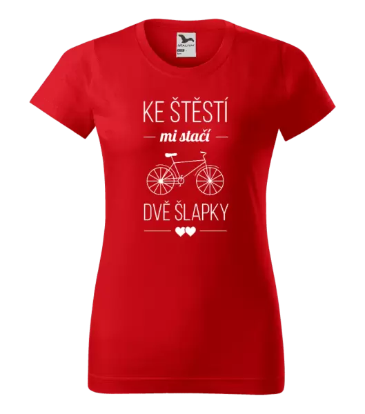 Dámské tričko Ke štěstí mi stačí dvě šlapky