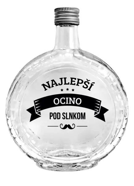 Fľaša, sklenená guľatá Najlepší ocino pod slnkom