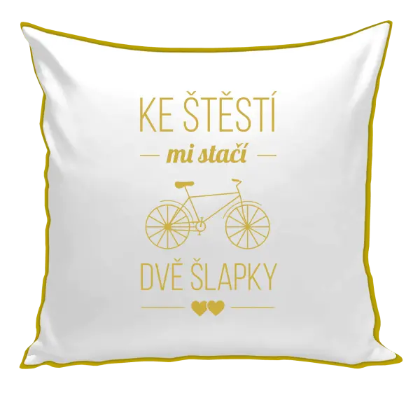 Polštář Ke štěstí mi stačí dvě šlapky