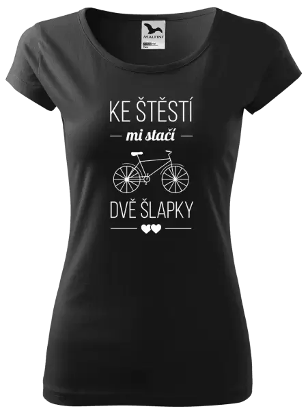 Dámské tričko Ke štěstí mi stačí dvě šlapky