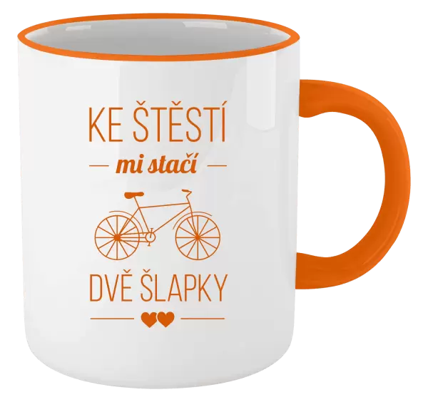 Hrnek Ke štěstí mi stačí dvě šlapky