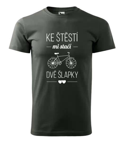 Pánské tričko Ke štěstí mi stačí dvě šlapky