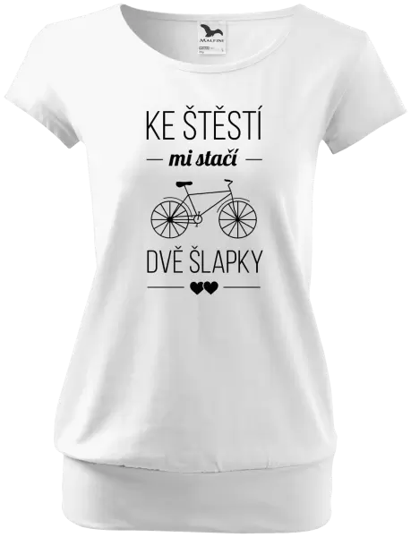 Dámské tričko Ke štěstí mi stačí dvě šlapky