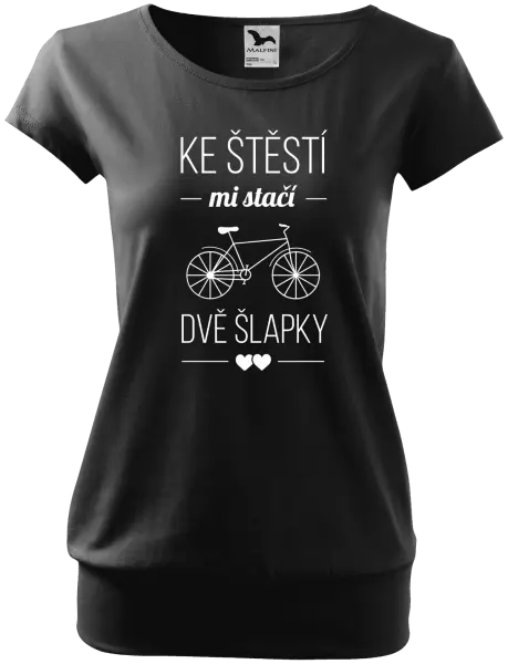 Dámské tričko Ke štěstí mi stačí dvě šlapky