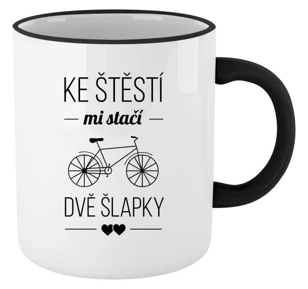 Hrnek Ke štěstí mi stačí dvě šlapky