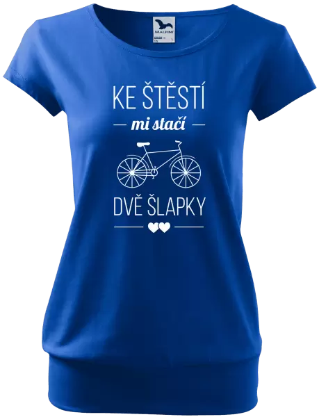 Dámské tričko Ke štěstí mi stačí dvě šlapky