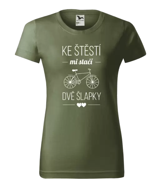 Dámské tričko Ke štěstí mi stačí dvě šlapky