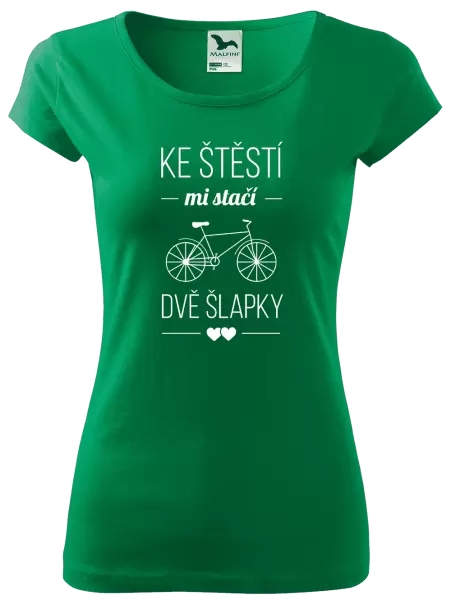 Dámské tričko Ke štěstí mi stačí dvě šlapky