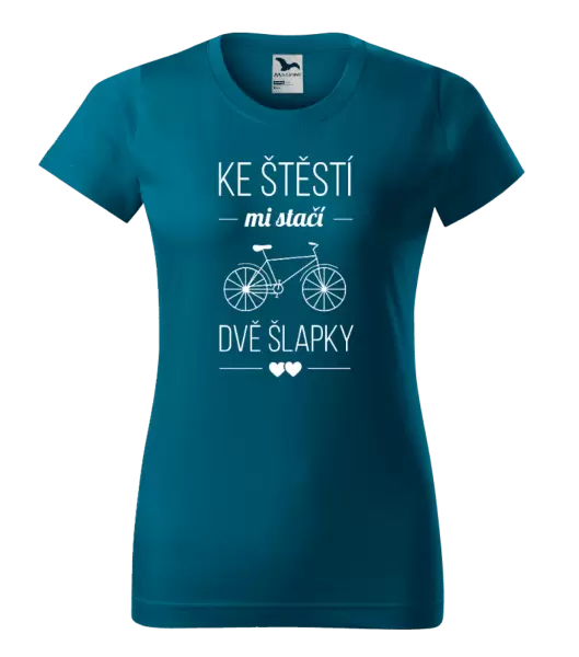 Dámské tričko Ke štěstí mi stačí dvě šlapky