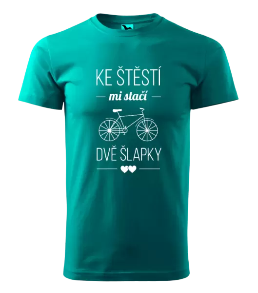 Pánské tričko Ke štěstí mi stačí dvě šlapky