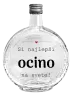 Fľaša, sklenená guľatá SI najlepší ocino na svete