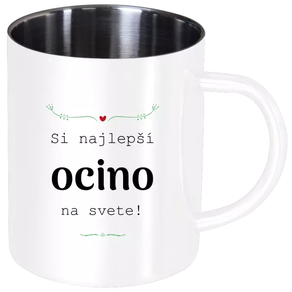 Nerezový hrnček SI najlepší ocino na svete