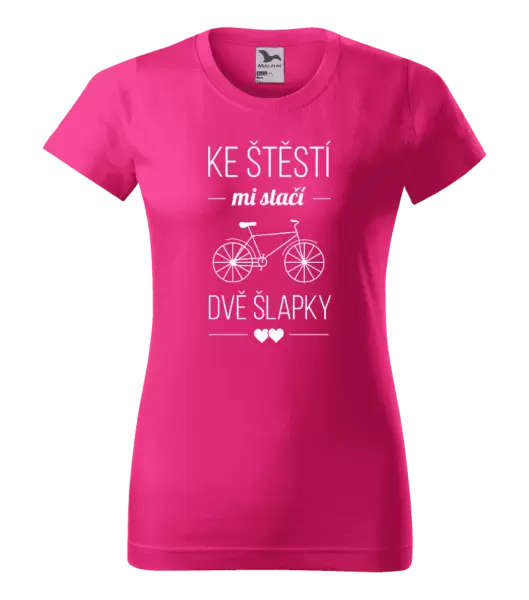 Dámské tričko Ke štěstí mi stačí dvě šlapky