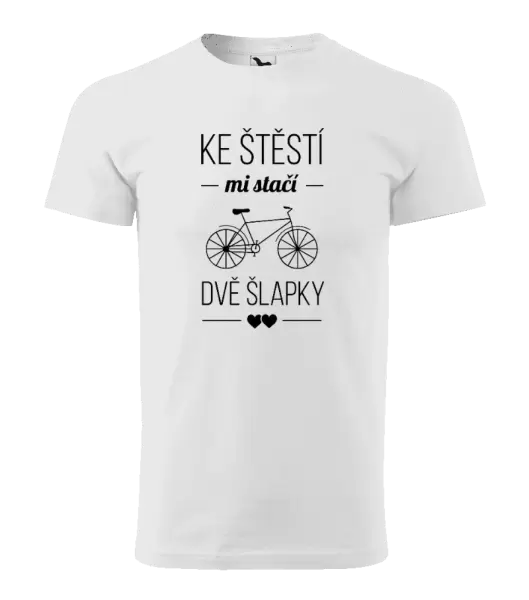 Pánské tričko Ke štěstí mi stačí dvě šlapky