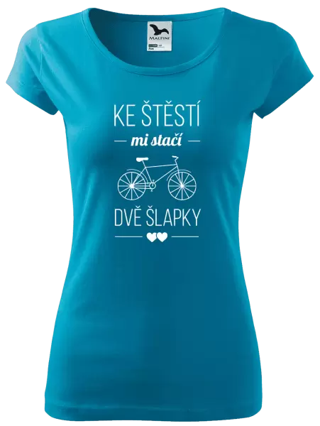 Dámské tričko Ke štěstí mi stačí dvě šlapky