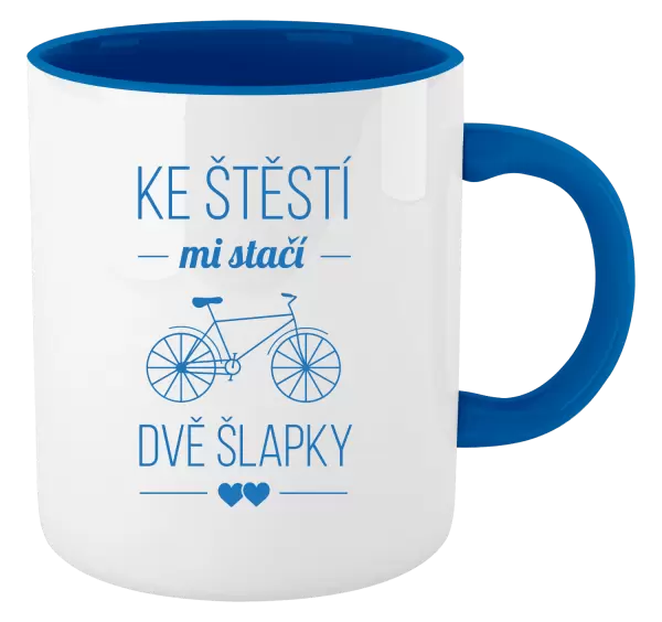 Hrnek Ke štěstí mi stačí dvě šlapky