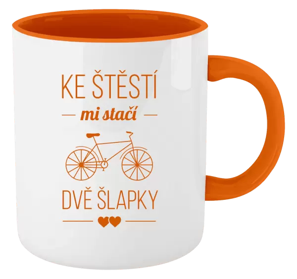 Hrnek Ke štěstí mi stačí dvě šlapky