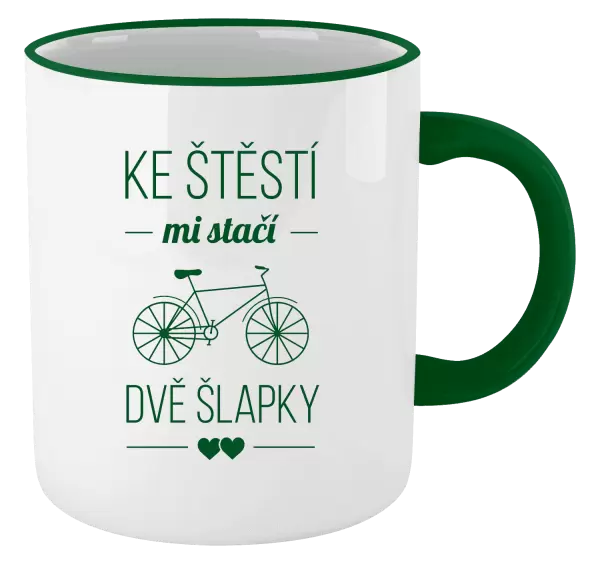 Hrnek Ke štěstí mi stačí dvě šlapky
