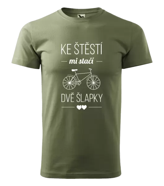 Pánské tričko Ke štěstí mi stačí dvě šlapky