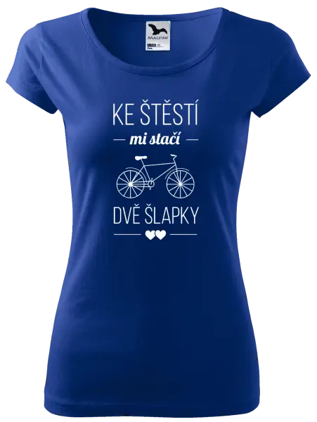 Dámské tričko Ke štěstí mi stačí dvě šlapky