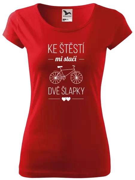 Dámské tričko Ke štěstí mi stačí dvě šlapky