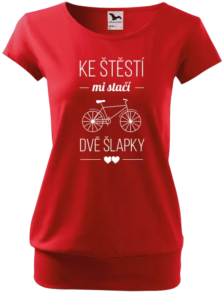 Dámské tričko Ke štěstí mi stačí dvě šlapky