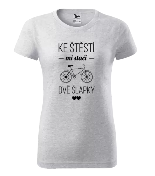 Dámské tričko Ke štěstí mi stačí dvě šlapky