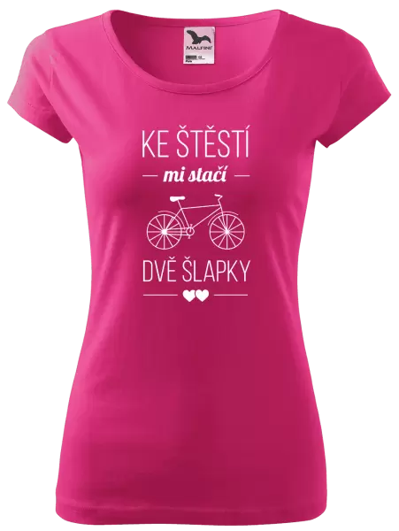 Dámské tričko Ke štěstí mi stačí dvě šlapky