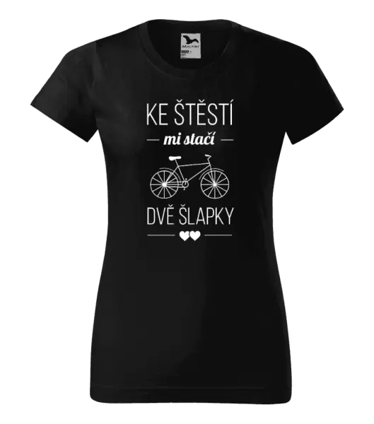 Dámské tričko Ke štěstí mi stačí dvě šlapky