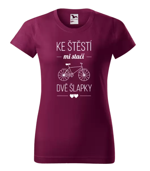 Dámské tričko Ke štěstí mi stačí dvě šlapky