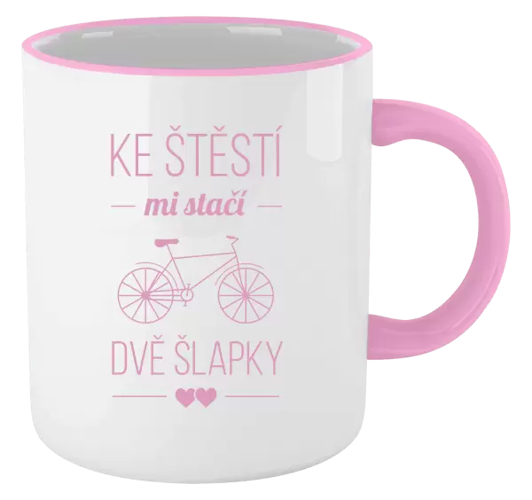 Hrnek Ke štěstí mi stačí dvě šlapky