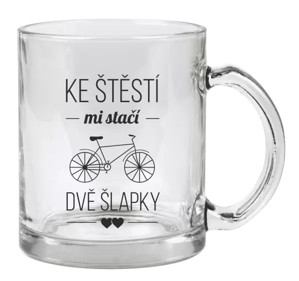 Hrnek Ke štěstí mi stačí dvě šlapky