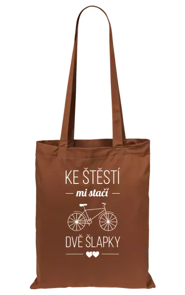 Látková taška Ke štěstí mi stačí dvě šlapky