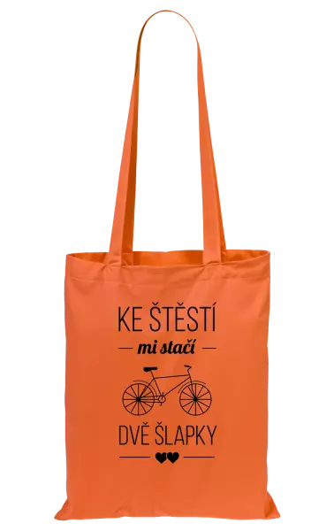 Látková taška Ke štěstí mi stačí dvě šlapky