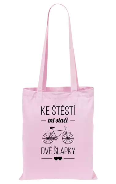 Látková taška Ke štěstí mi stačí dvě šlapky