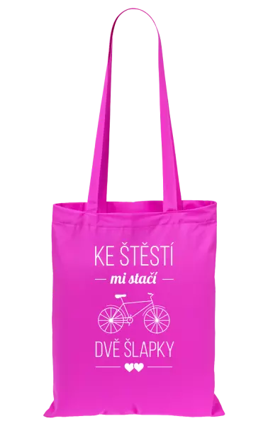 Látková taška Ke štěstí mi stačí dvě šlapky