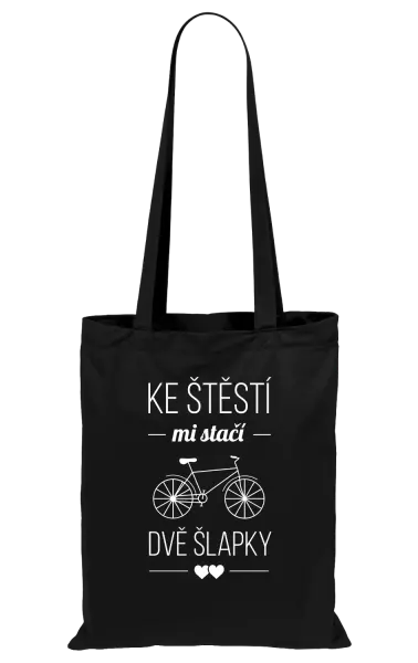 Látková taška Ke štěstí mi stačí dvě šlapky