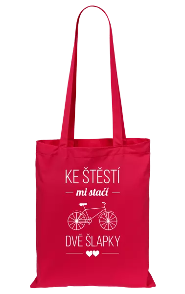 Látková taška Ke štěstí mi stačí dvě šlapky