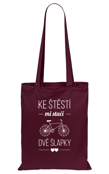 Látková taška Ke štěstí mi stačí dvě šlapky