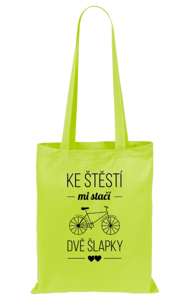 Látková taška Ke štěstí mi stačí dvě šlapky
