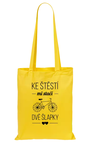 Látková taška Ke štěstí mi stačí dvě šlapky