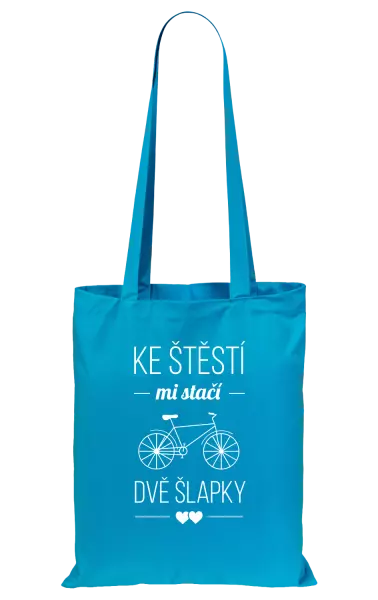 Látková taška Ke štěstí mi stačí dvě šlapky