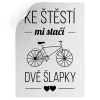 Samolepka Ke štěstí mi stačí dvě šlapky