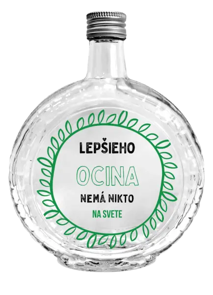 Fľaša, sklenená guľatá Lepšieho ocina nemá nikto na svete