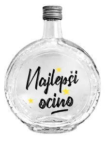 Fľaša, sklenená guľatá Najlepší ocino