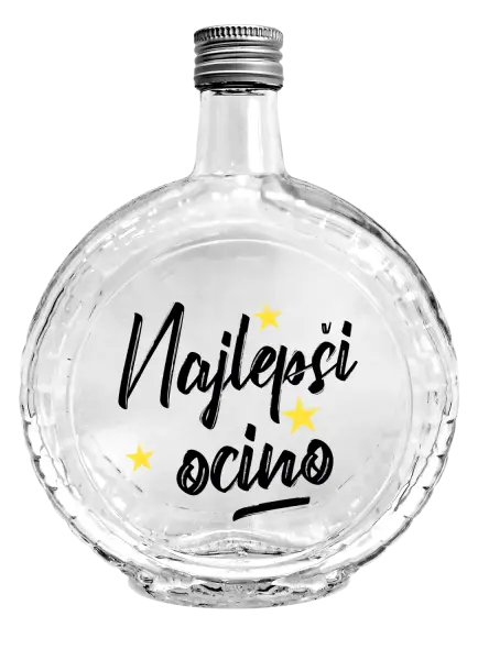 Fľaša, sklenená guľatá Najlepší ocino