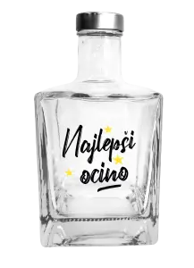 Fľaša, sklenená hranatá  Najlepší ocino