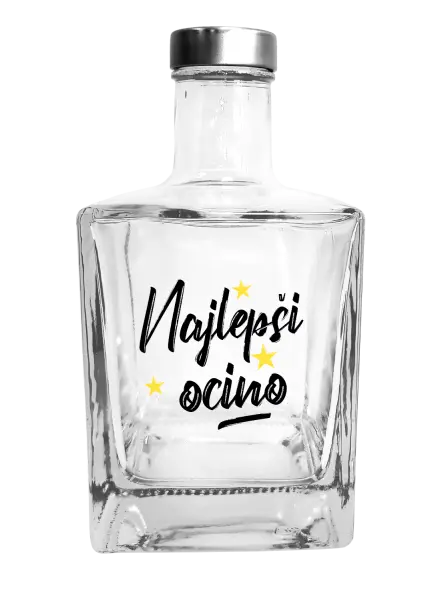 Fľaša, sklenená hranatá  Najlepší ocino