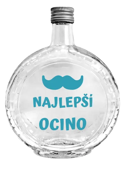 Fľaša, sklenená guľatá Najlepší ocino