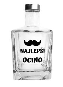 Fľaša, sklenená hranatá  Najlepší ocino